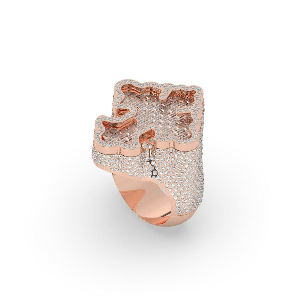 Golden Majesty Crown Style Ring