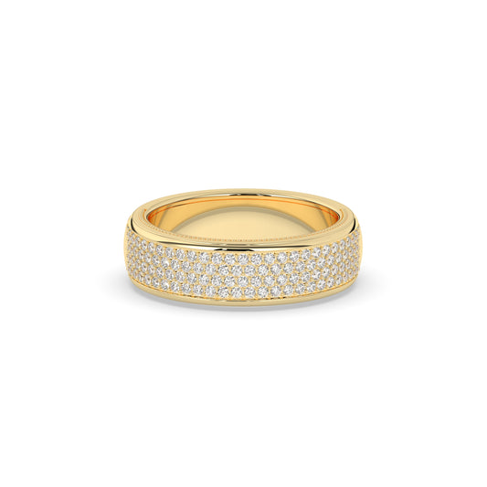 Classic Pavé Gold Wedding Band