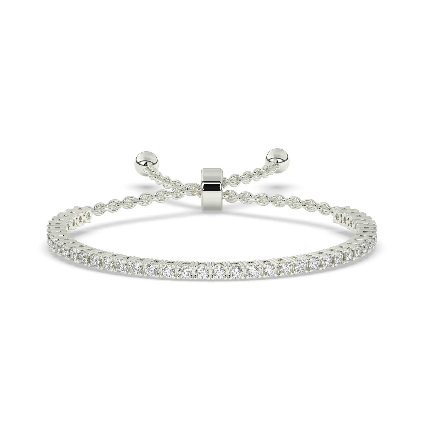 Adjustable Gold Diamond Tennis Bracelet