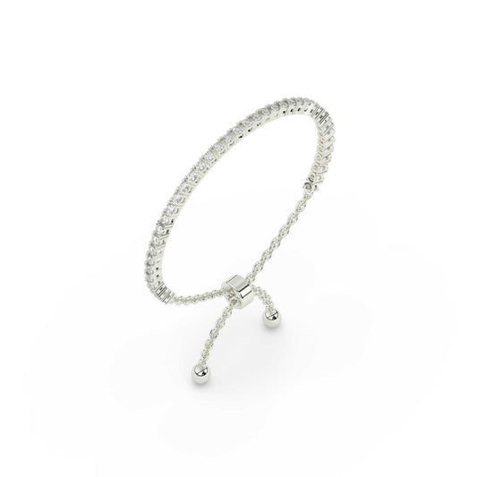 Adjustable Gold Diamond Tennis Bracelet