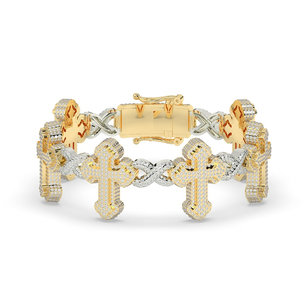 Blessed Bling Cross Link Bracelet
