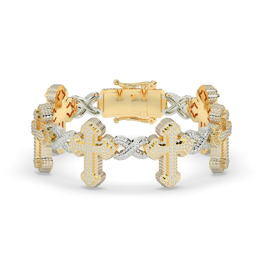 Blessed Bling Cross Link Bracelet