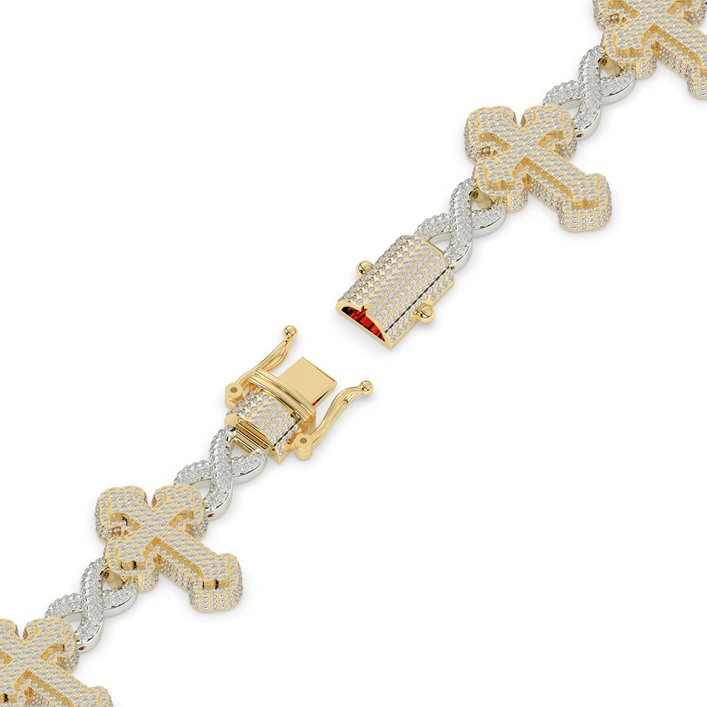 Blessed Bling Cross Link Bracelet