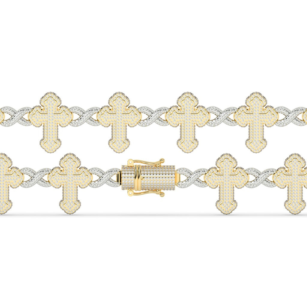 Blessed Bling Cross Link Bracelet