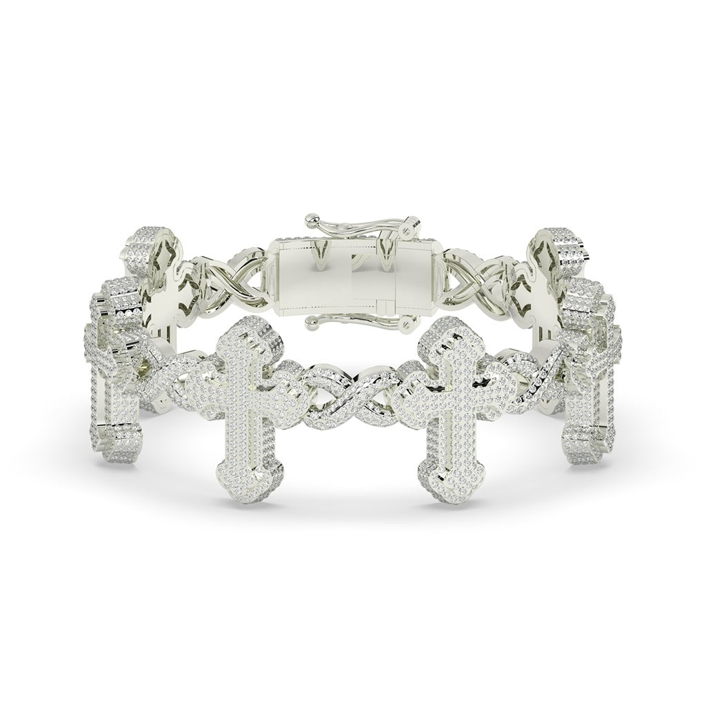 Blessed Bling Cross Link Bracelet