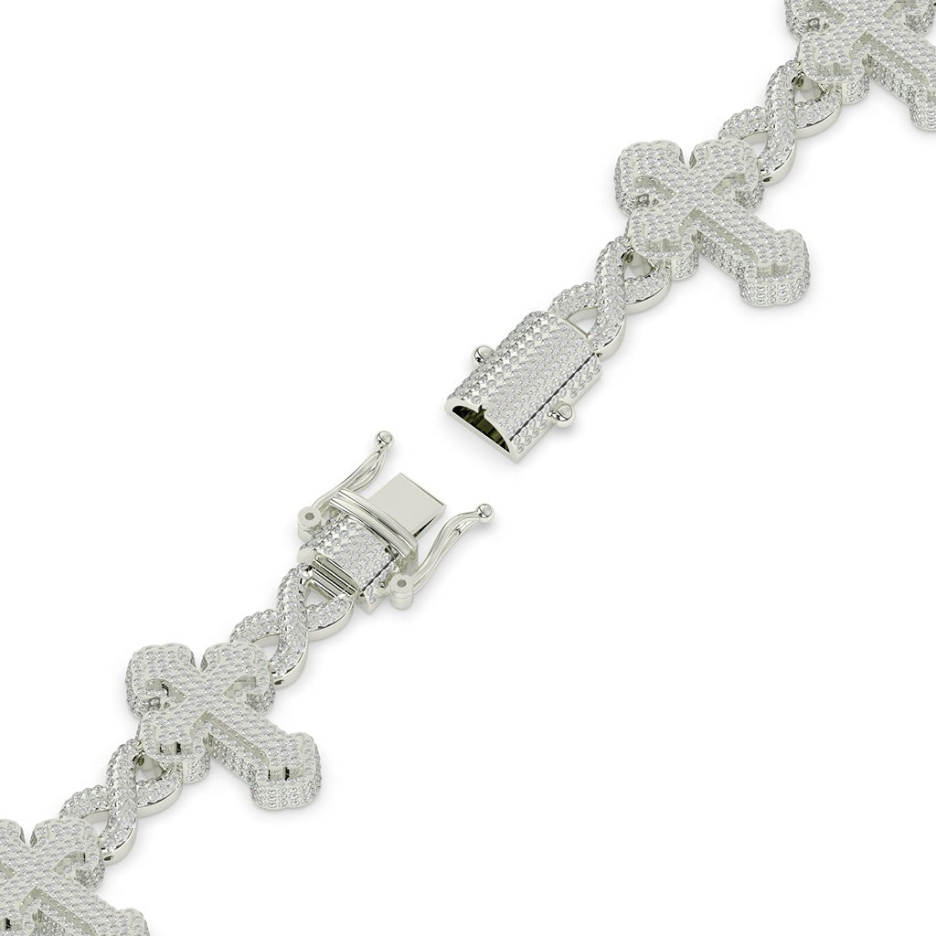 Blessed Bling Cross Link Bracelet