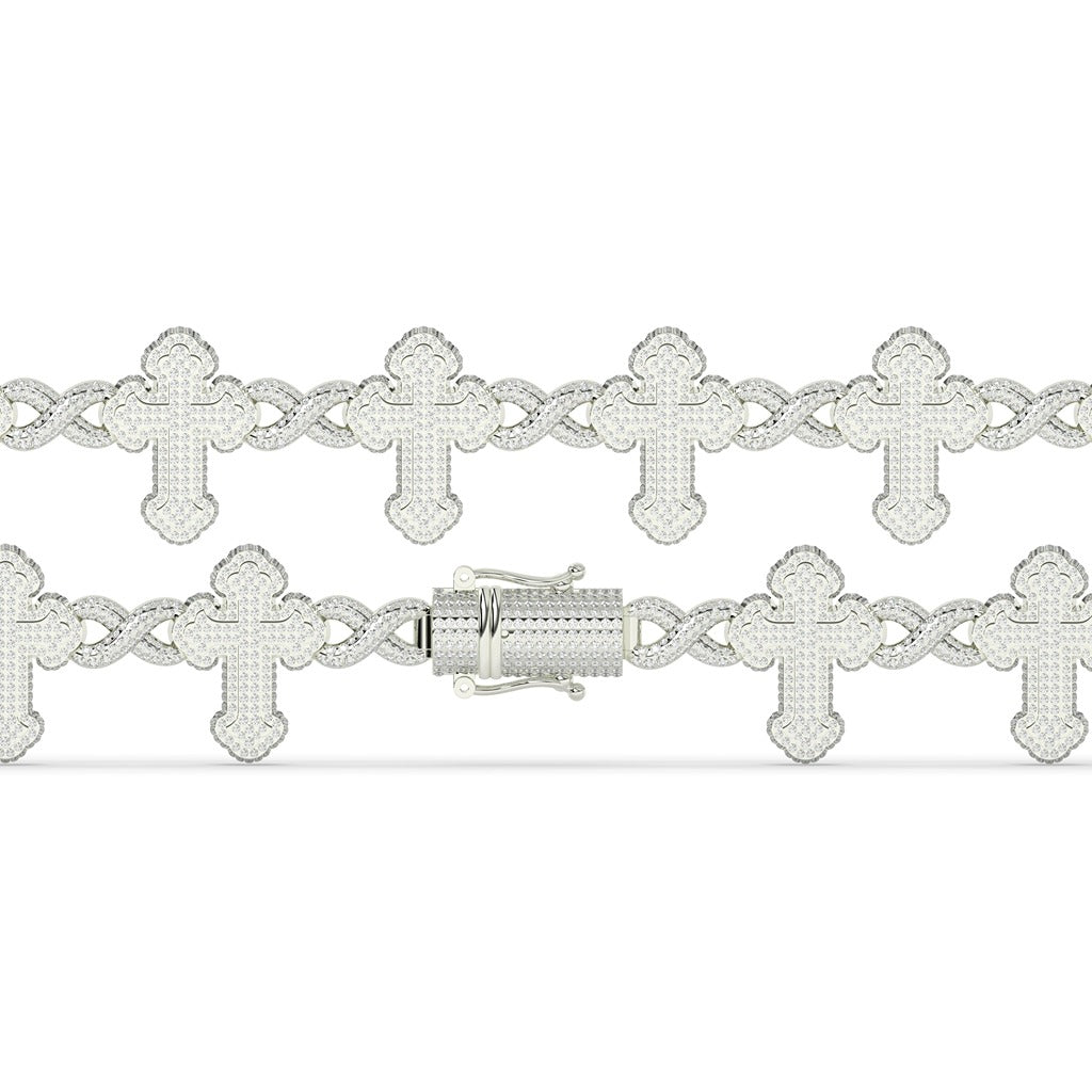 Blessed Bling Cross Link Bracelet