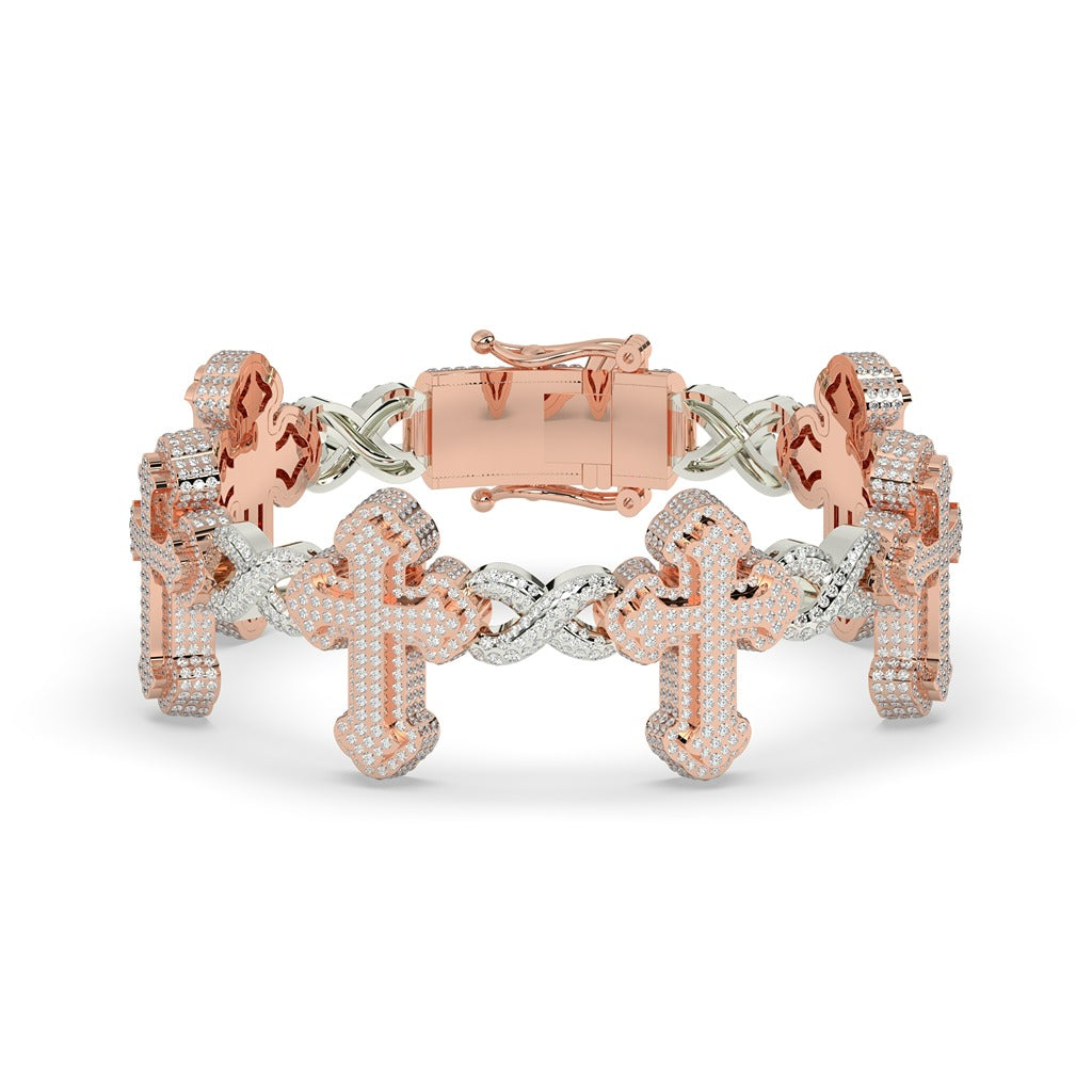 Blessed Bling Cross Link Bracelet