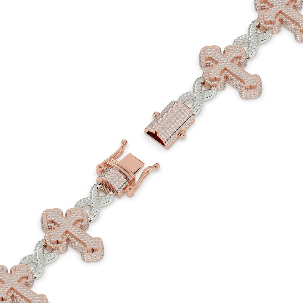 Blessed Bling Cross Link Bracelet