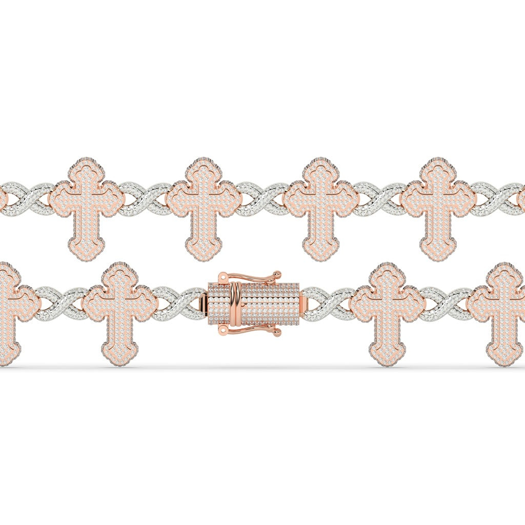 Blessed Bling Cross Link Bracelet