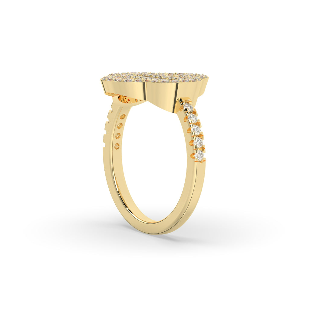 Regal Clover Baguette Diamond Ring