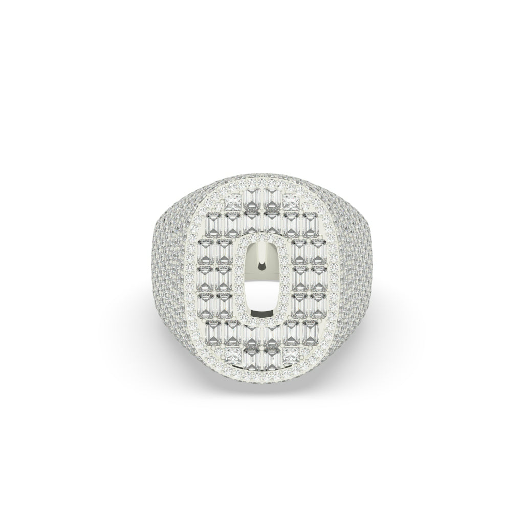 Golden Baguette Oval Ice Ring