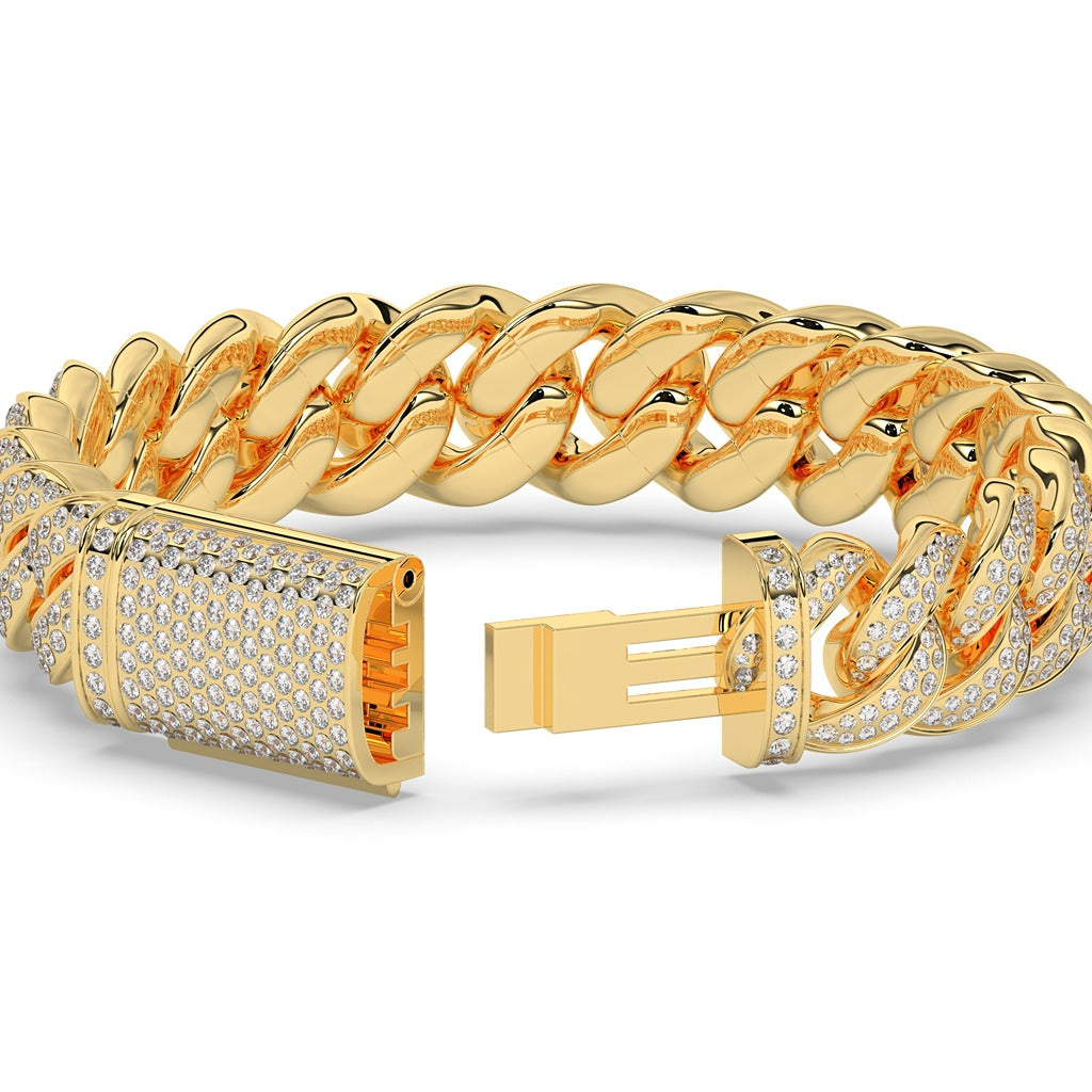 Diamond Iced Cuban Link Bracelet