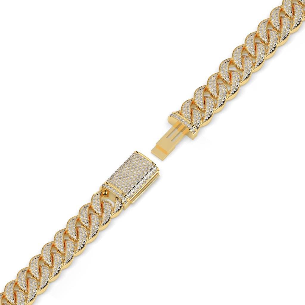 Diamond Iced Cuban Link Bracelet