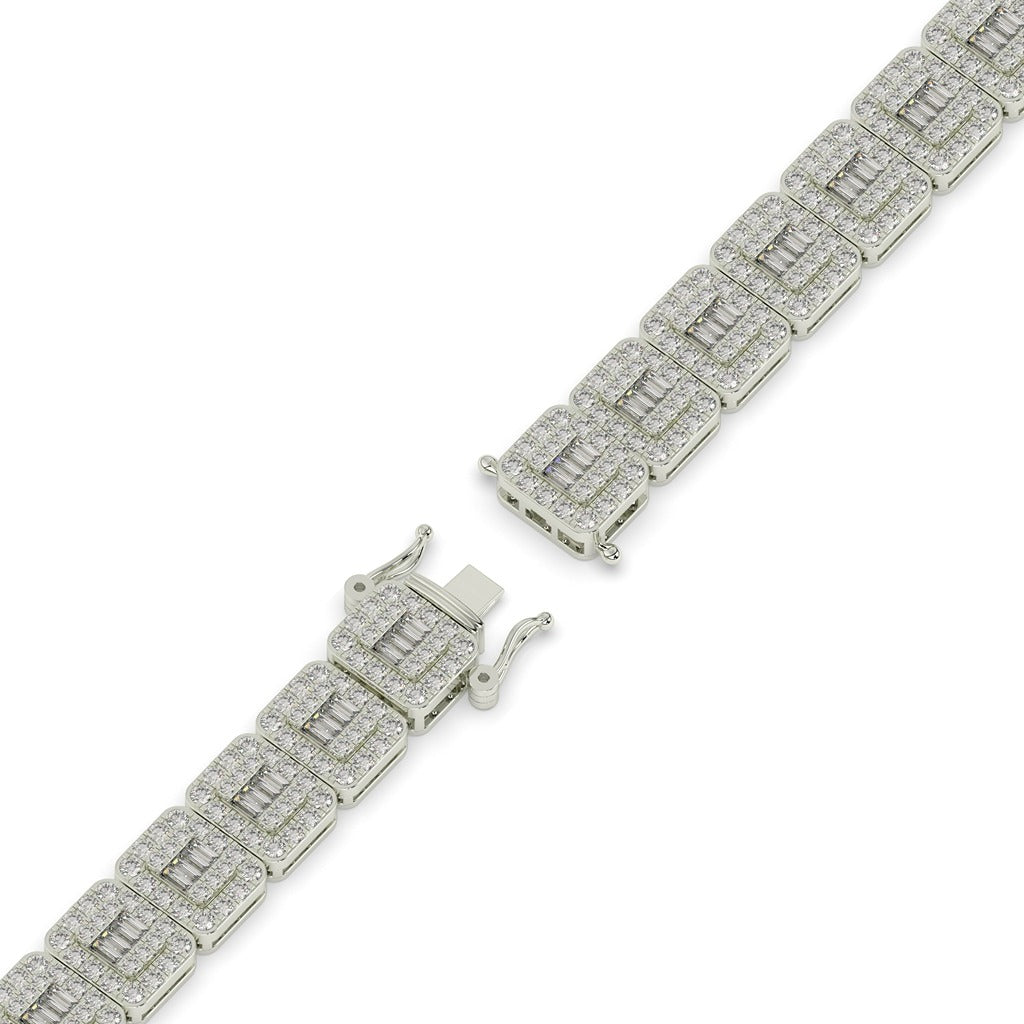 Baguette Block Sparkle Gold Bracelet