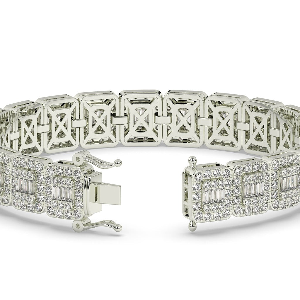 Baguette Block Sparkle Gold Bracelet