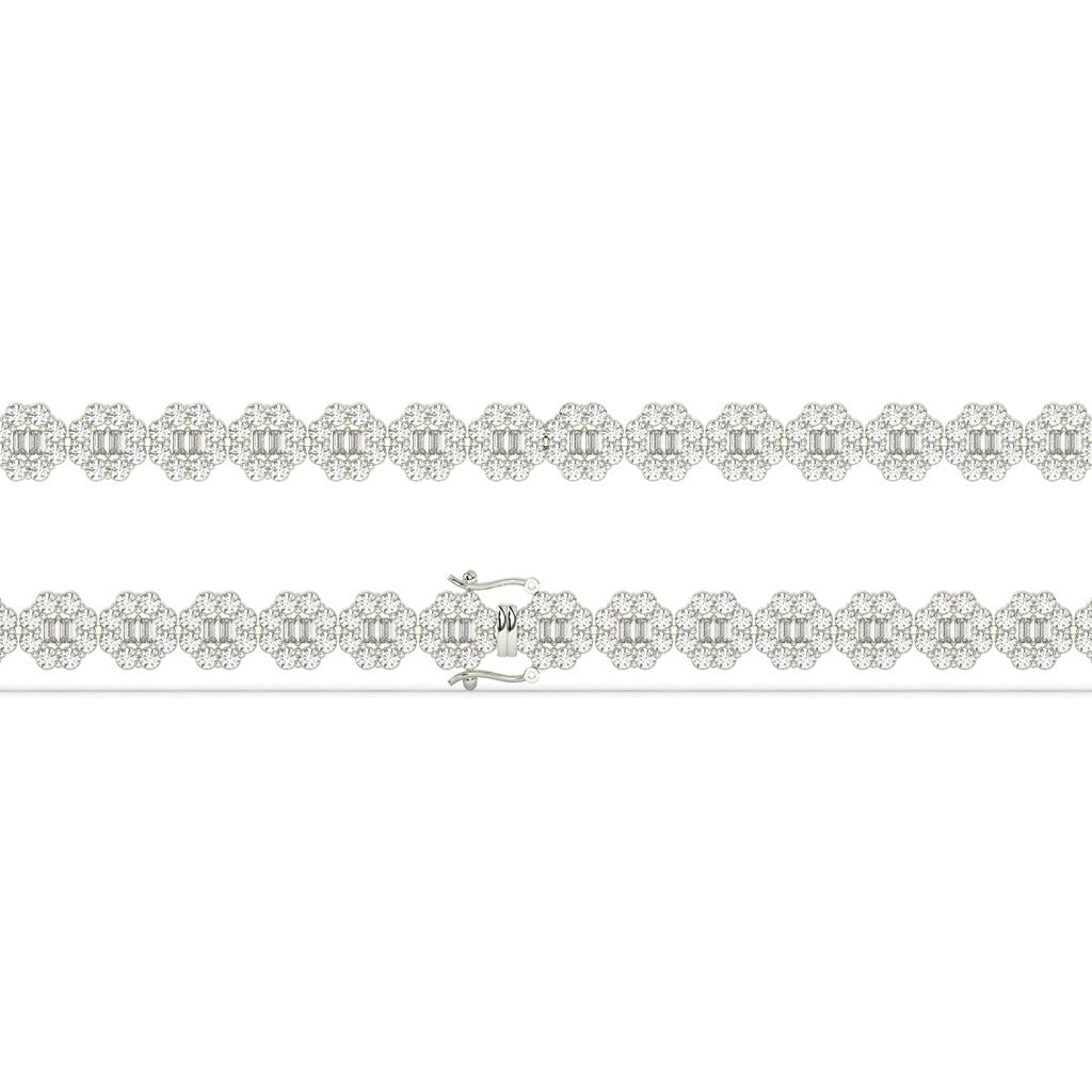 Golden Blossom Baguette Link Bracelet