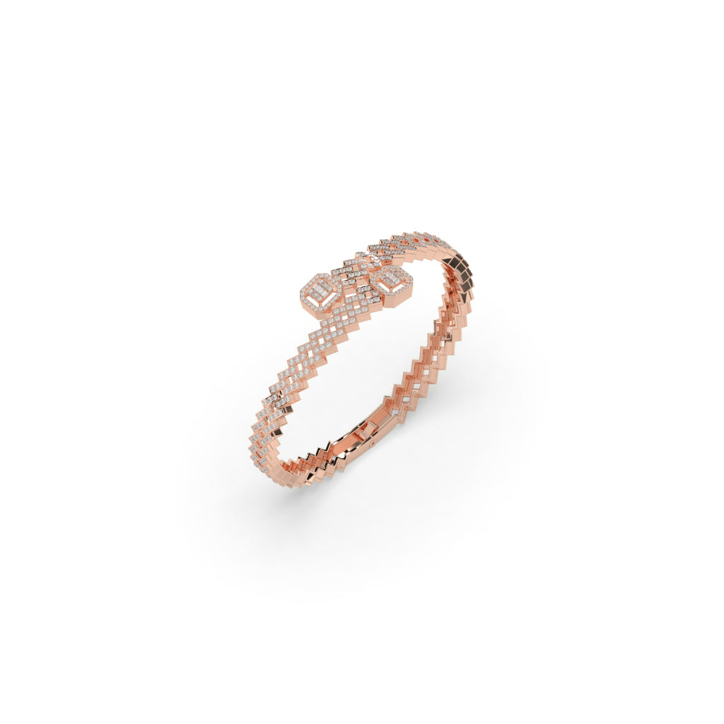 Zigzag Luxe Diamond Bangle Bracelet