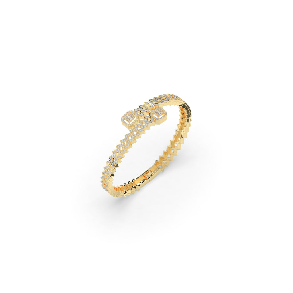 Zigzag Luxe Diamond Bangle Bracelet