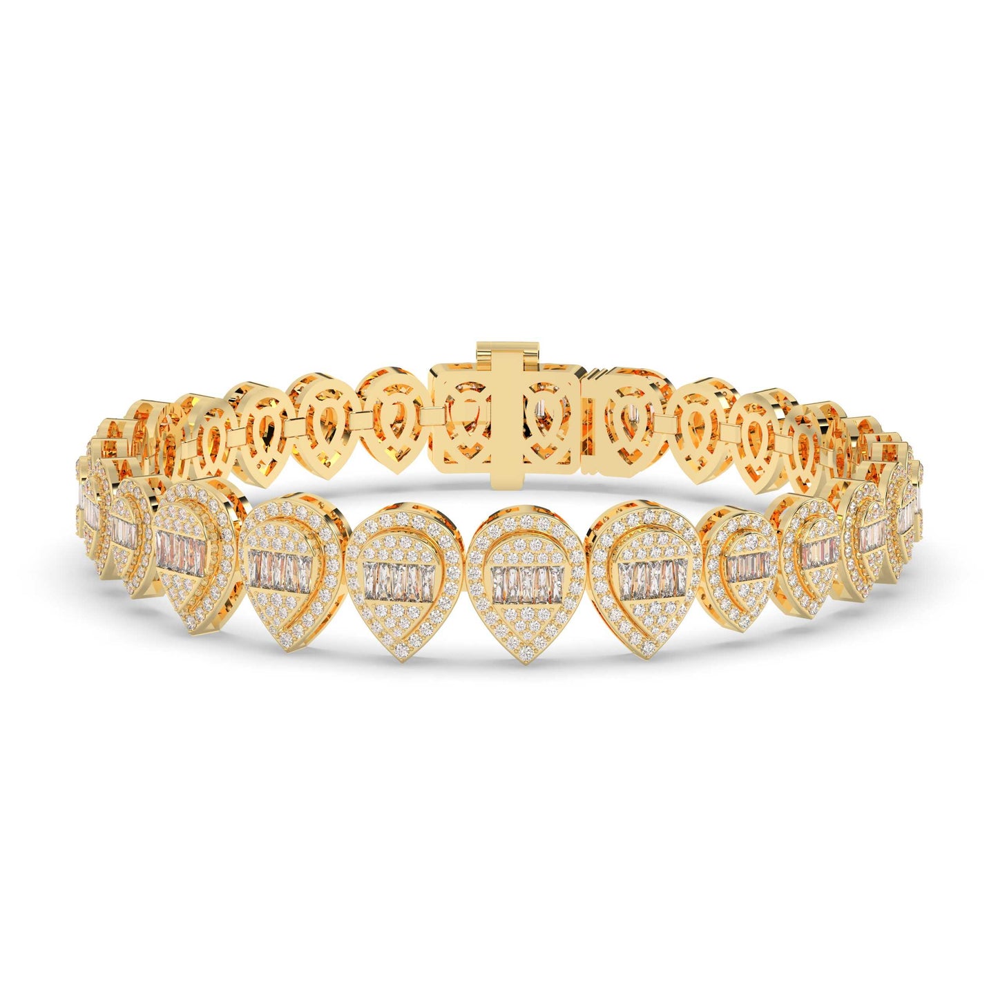 Pear Drop Ice Gold Bracelet