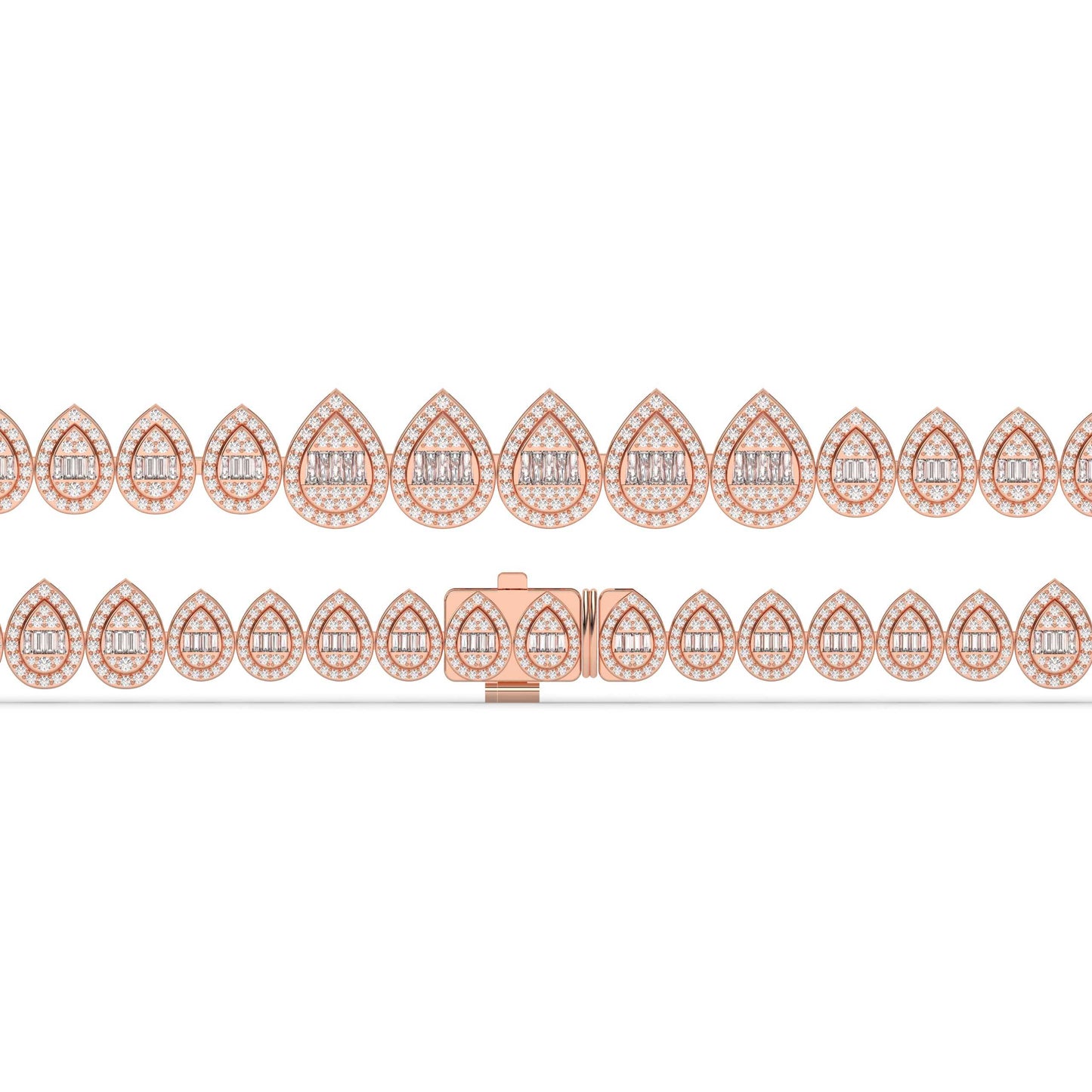 Pear Drop Ice Gold Bracelet