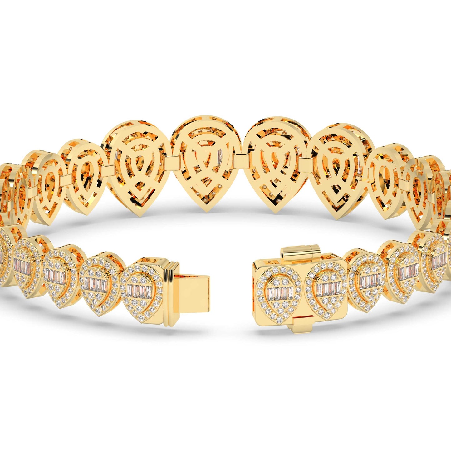 Pear Drop Ice Gold Bracelet