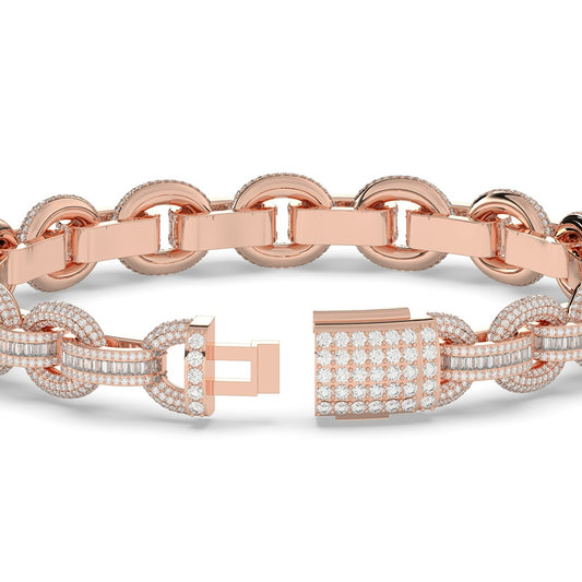 Iced Out Round Link Bracelet