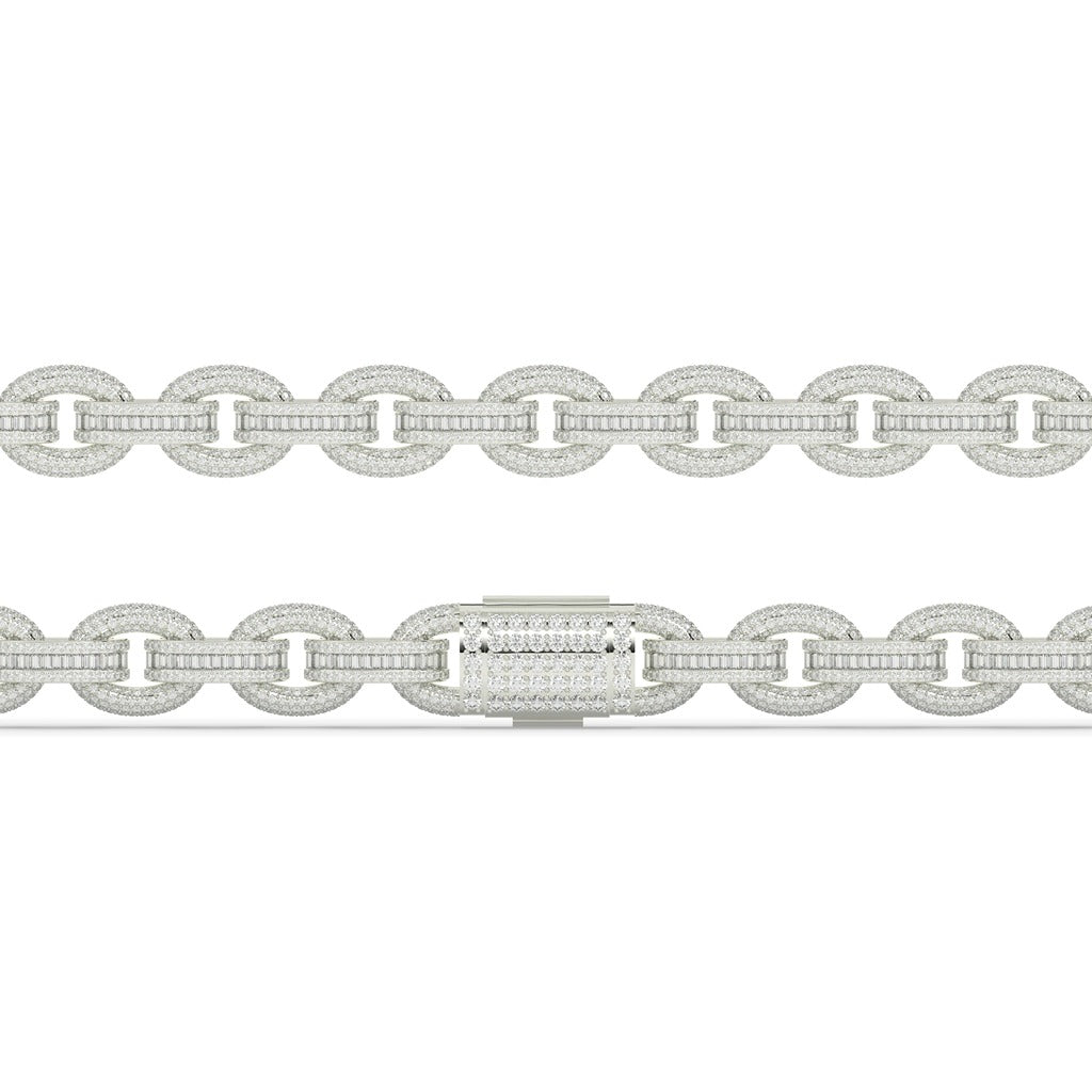 Iced Out Round Link Bracelet