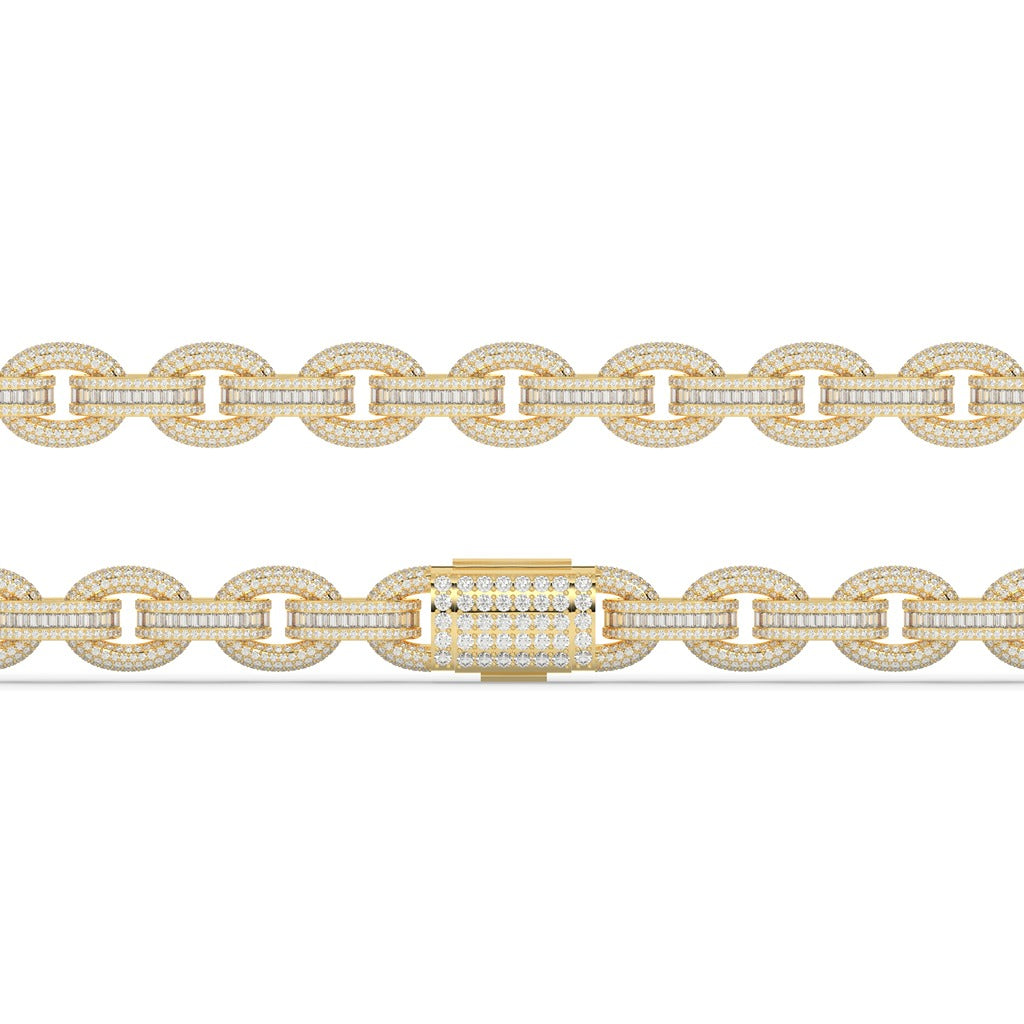 Iced Out Round Link Bracelet
