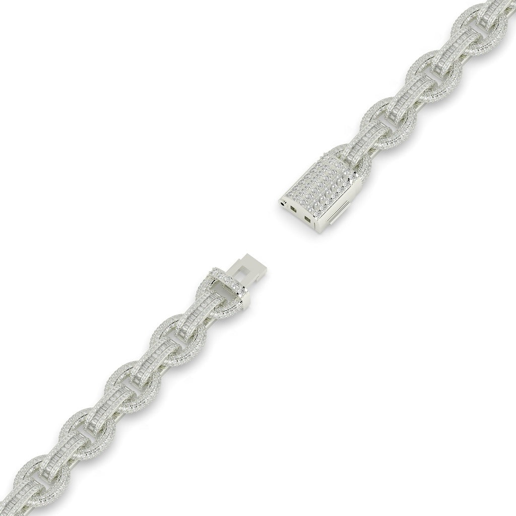 Iced Out Round Link Bracelet