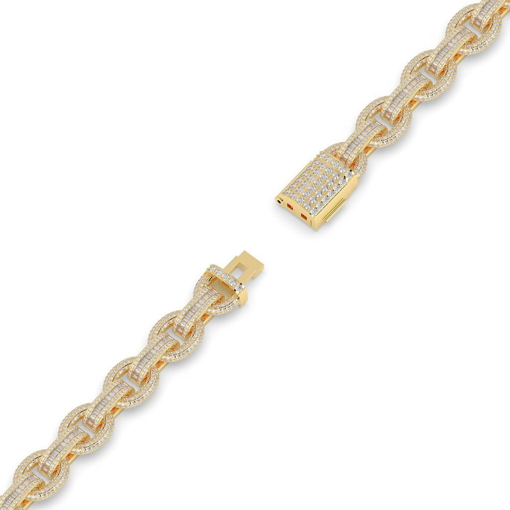 Iced Out Round Link Bracelet