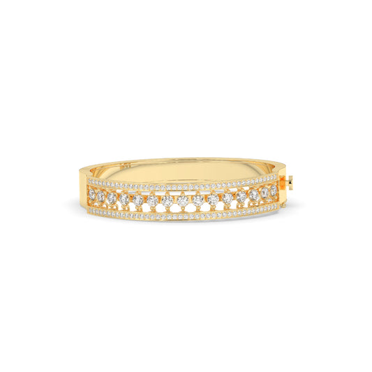 Double Row Radiant Diamond Bangle