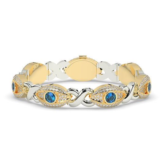 Twisted Charm Blue Eye Bracelet
