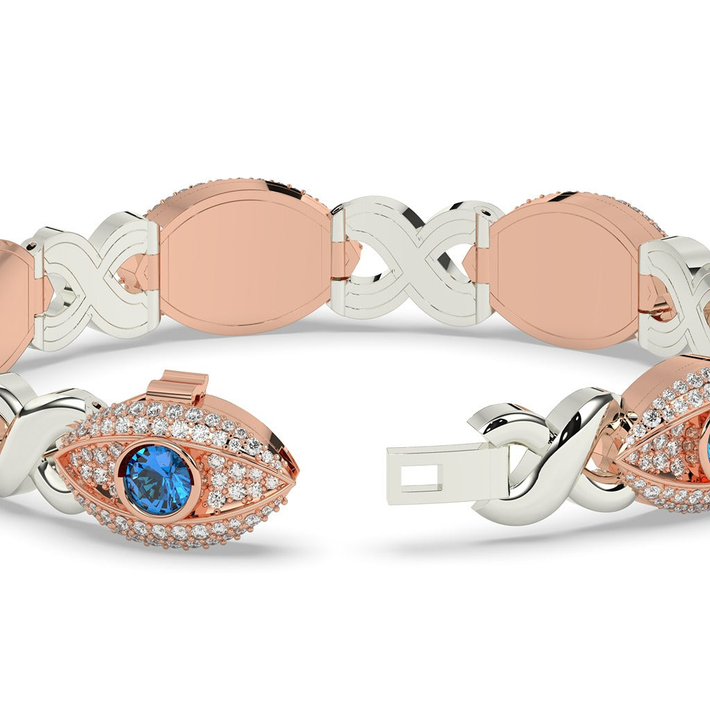 Twisted Charm Blue Eye Bracelet