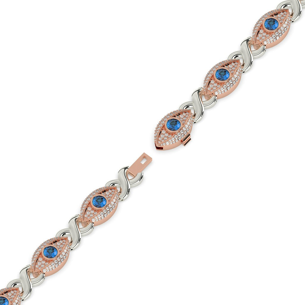 Twisted Charm Blue Eye Bracelet
