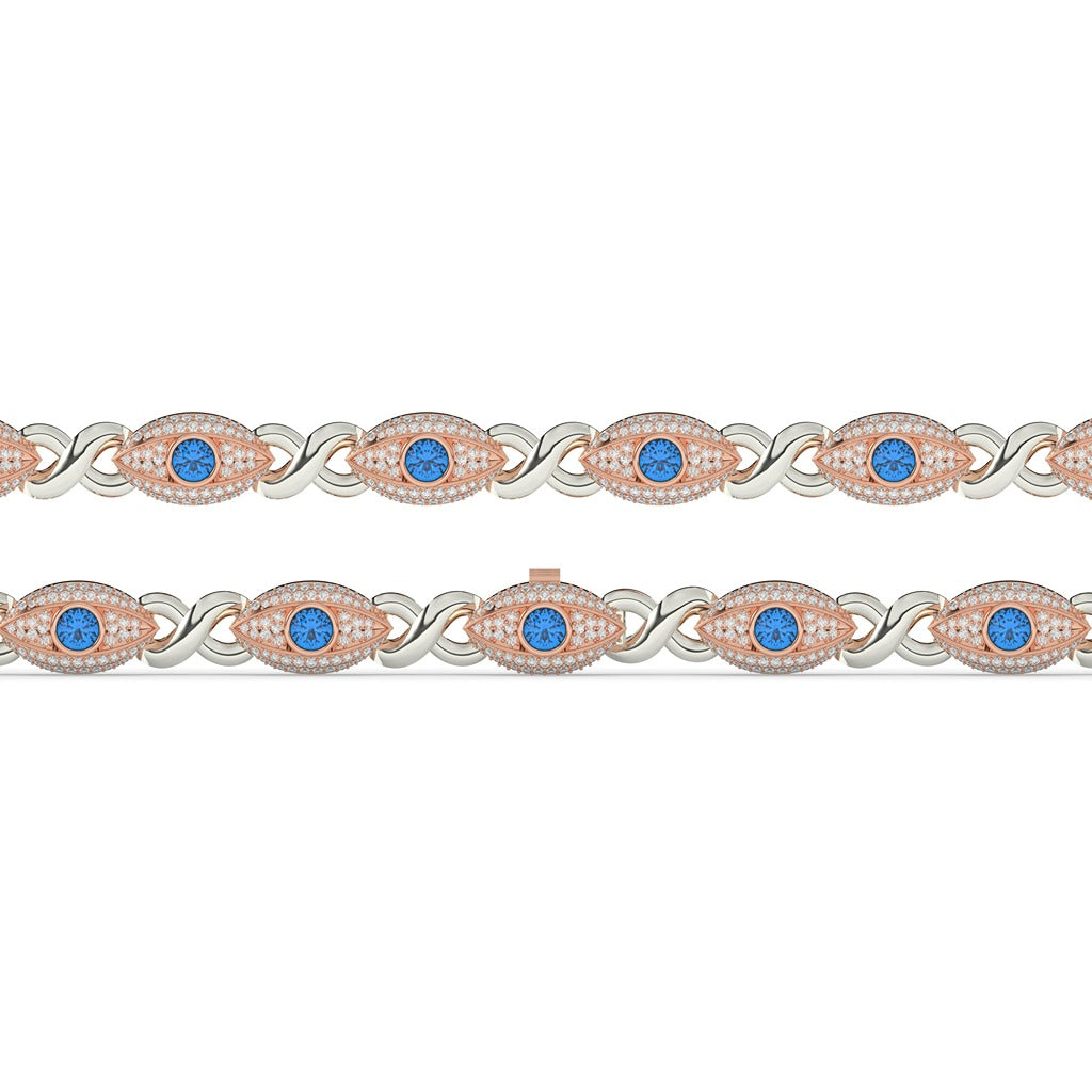 Twisted Charm Blue Eye Bracelet