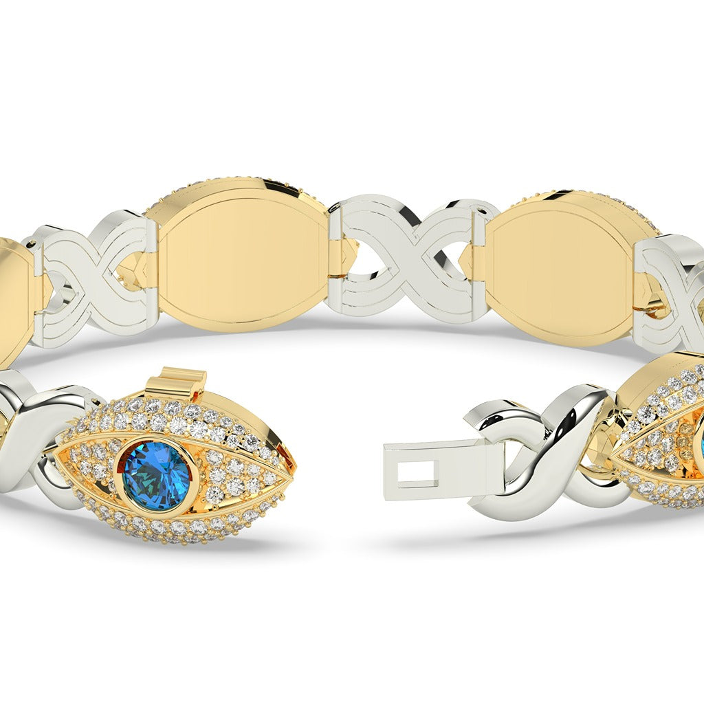 Twisted Charm Blue Eye Bracelet