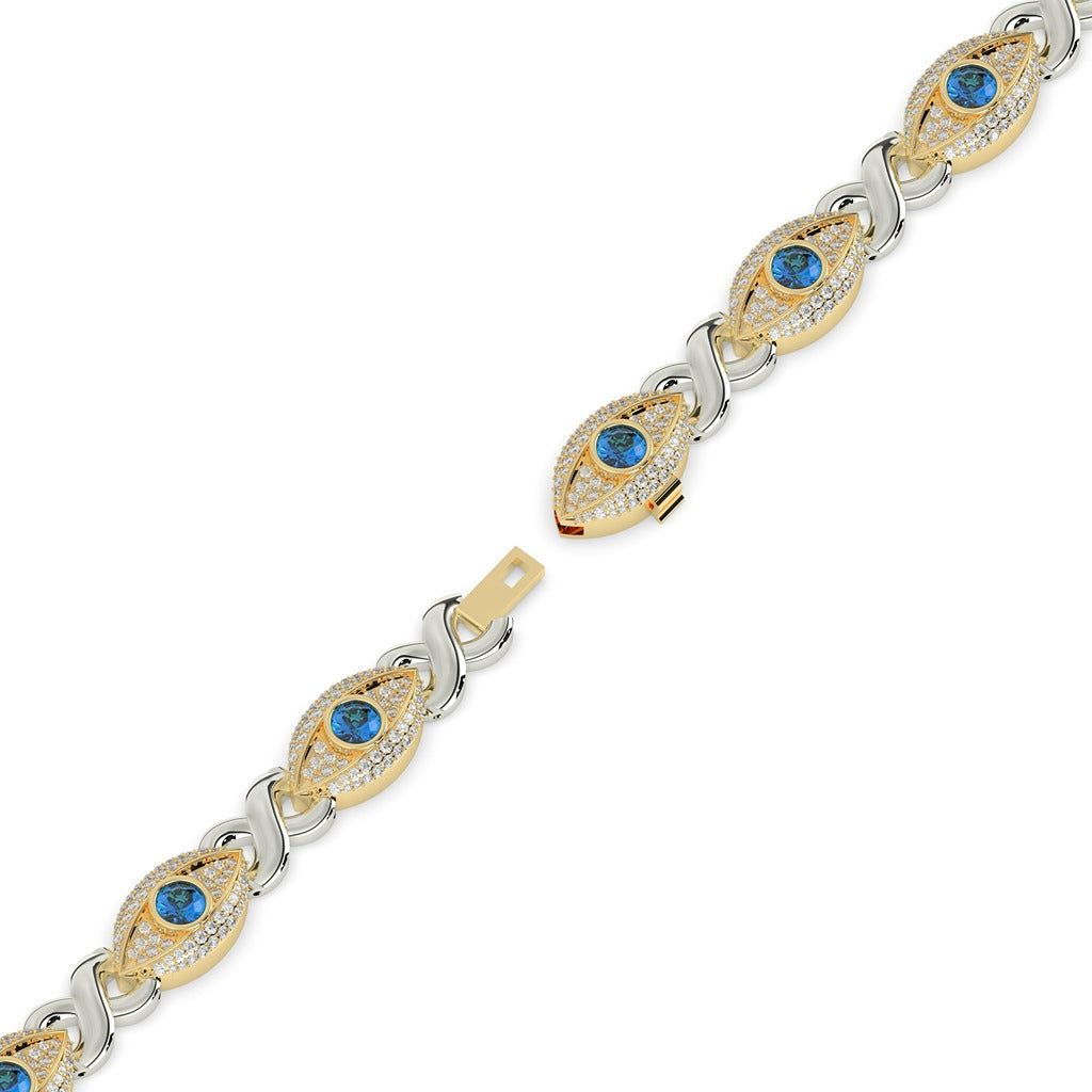 Twisted Charm Blue Eye Bracelet