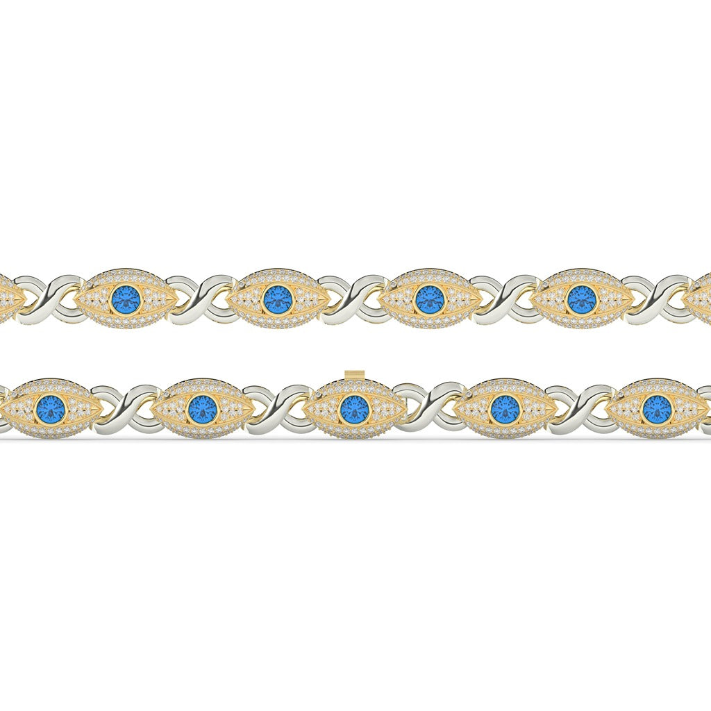 Twisted Charm Blue Eye Bracelet