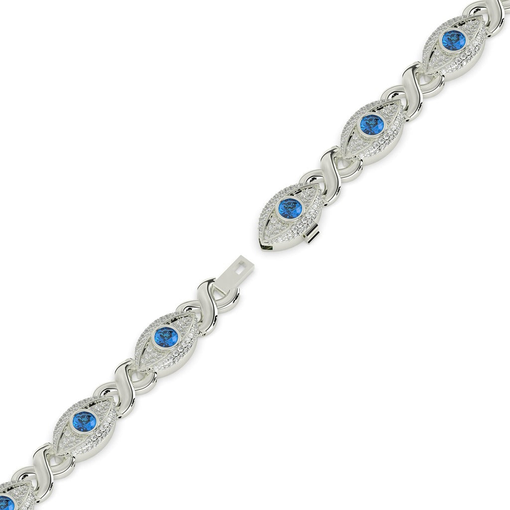 Twisted Charm Blue Eye Bracelet