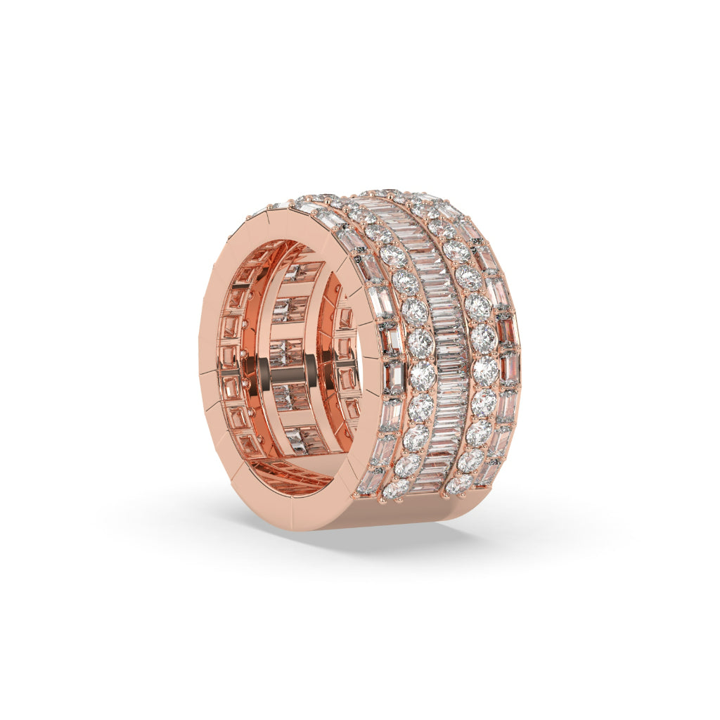 Round Baguette Fusion Eternity Ring