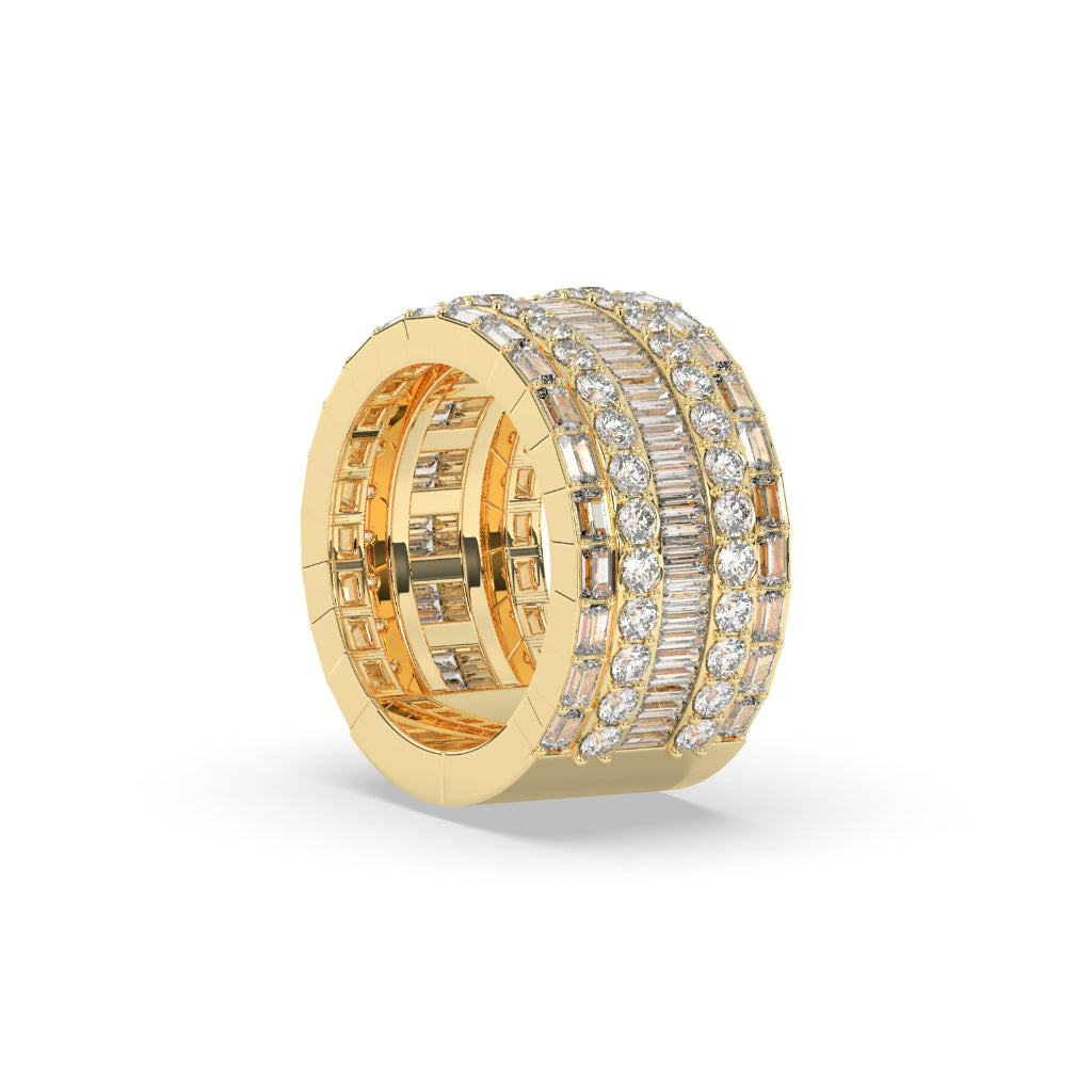 Round Baguette Fusion Eternity Ring