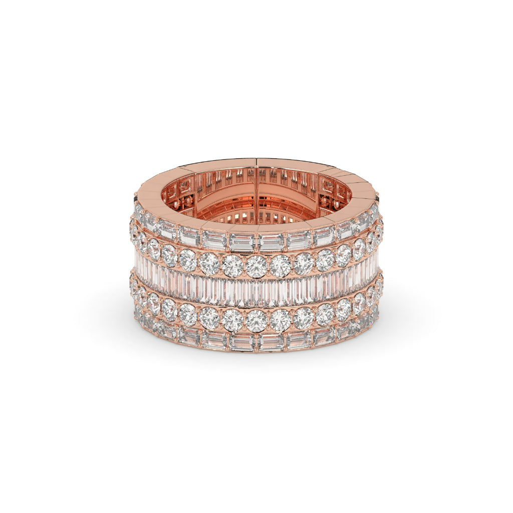 Round Baguette Fusion Eternity Ring