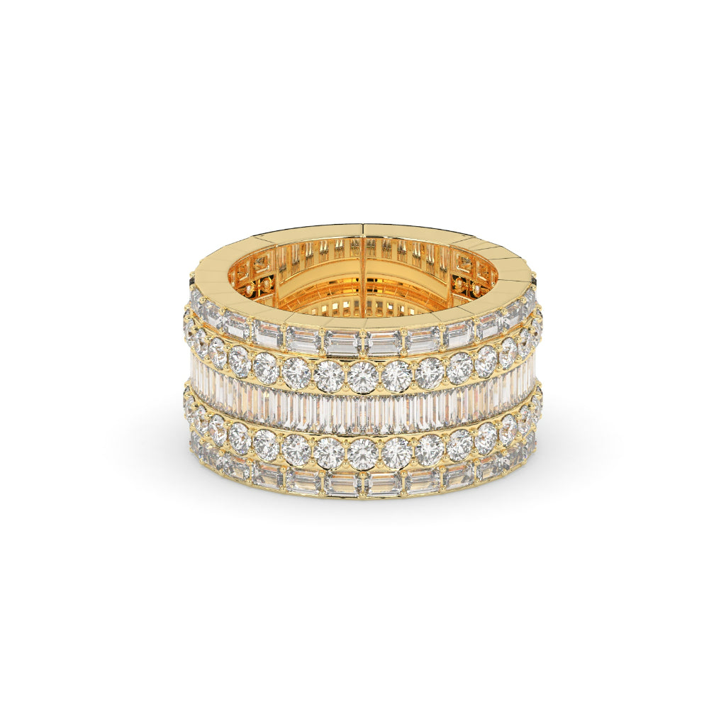 Round Baguette Fusion Eternity Ring