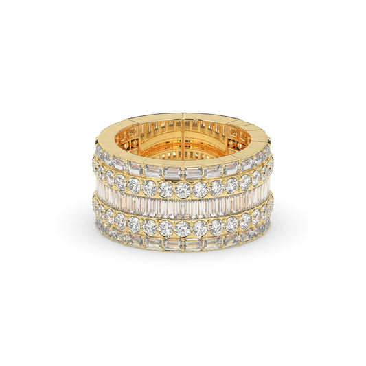 Round Baguette Fusion Eternity Ring