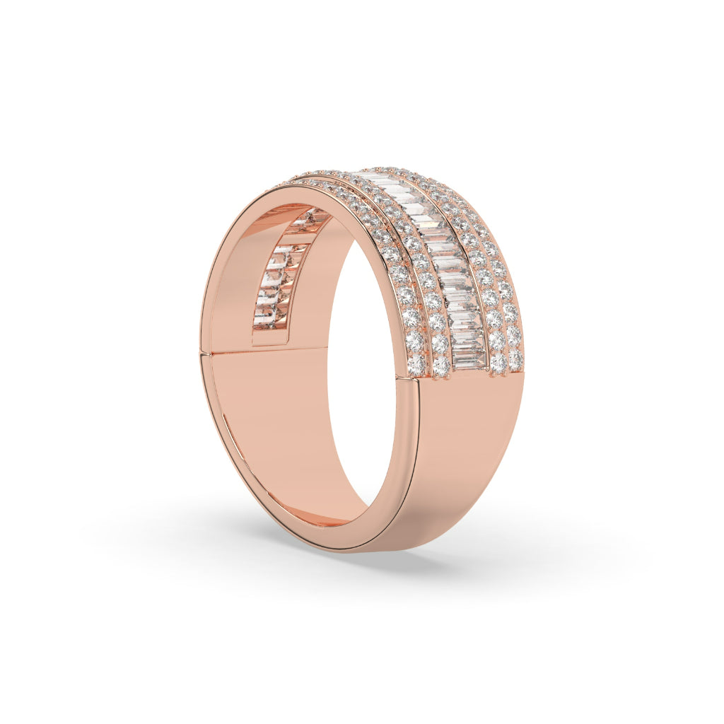 Trio Row Classic Diamond Ring