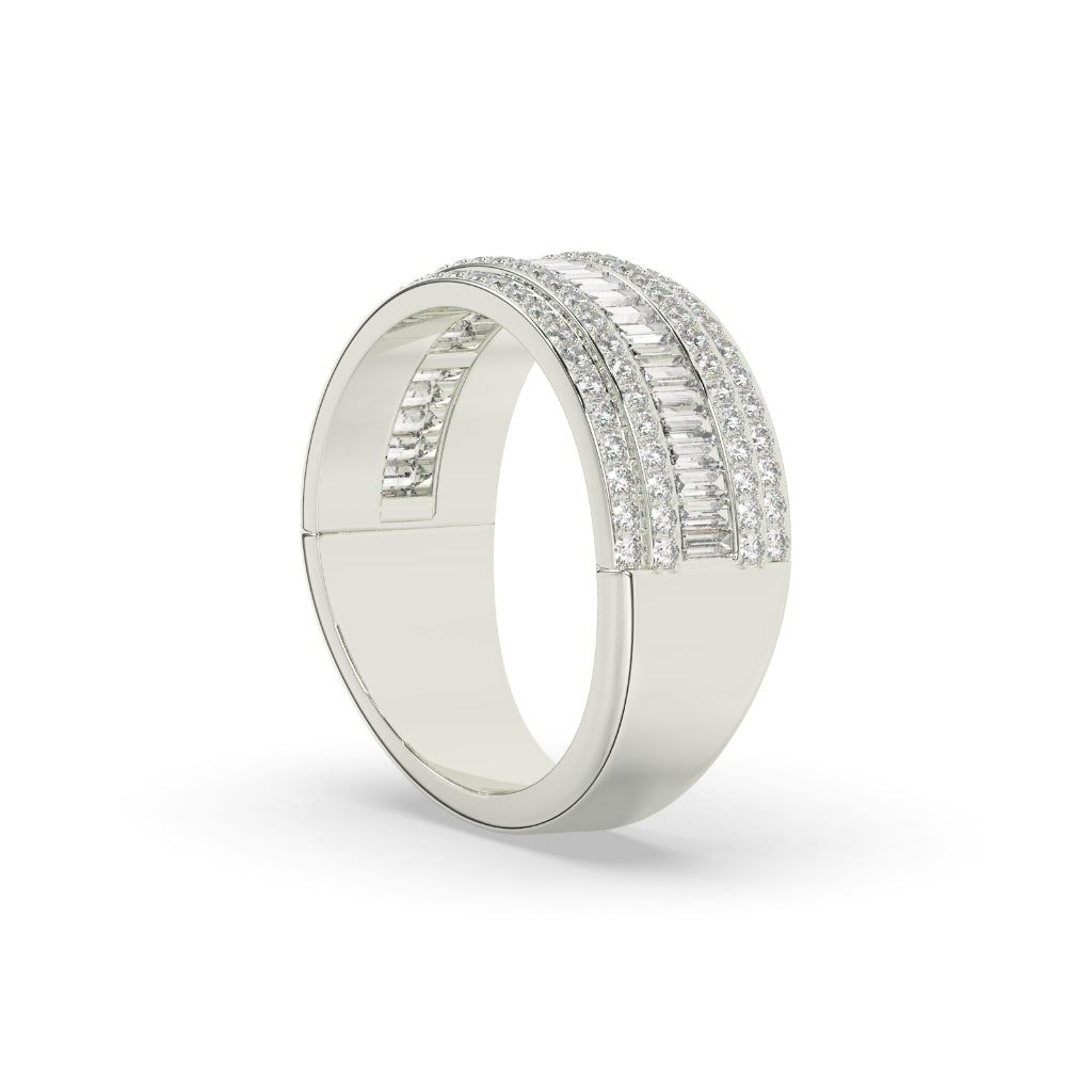 Trio Row Classic Diamond Ring