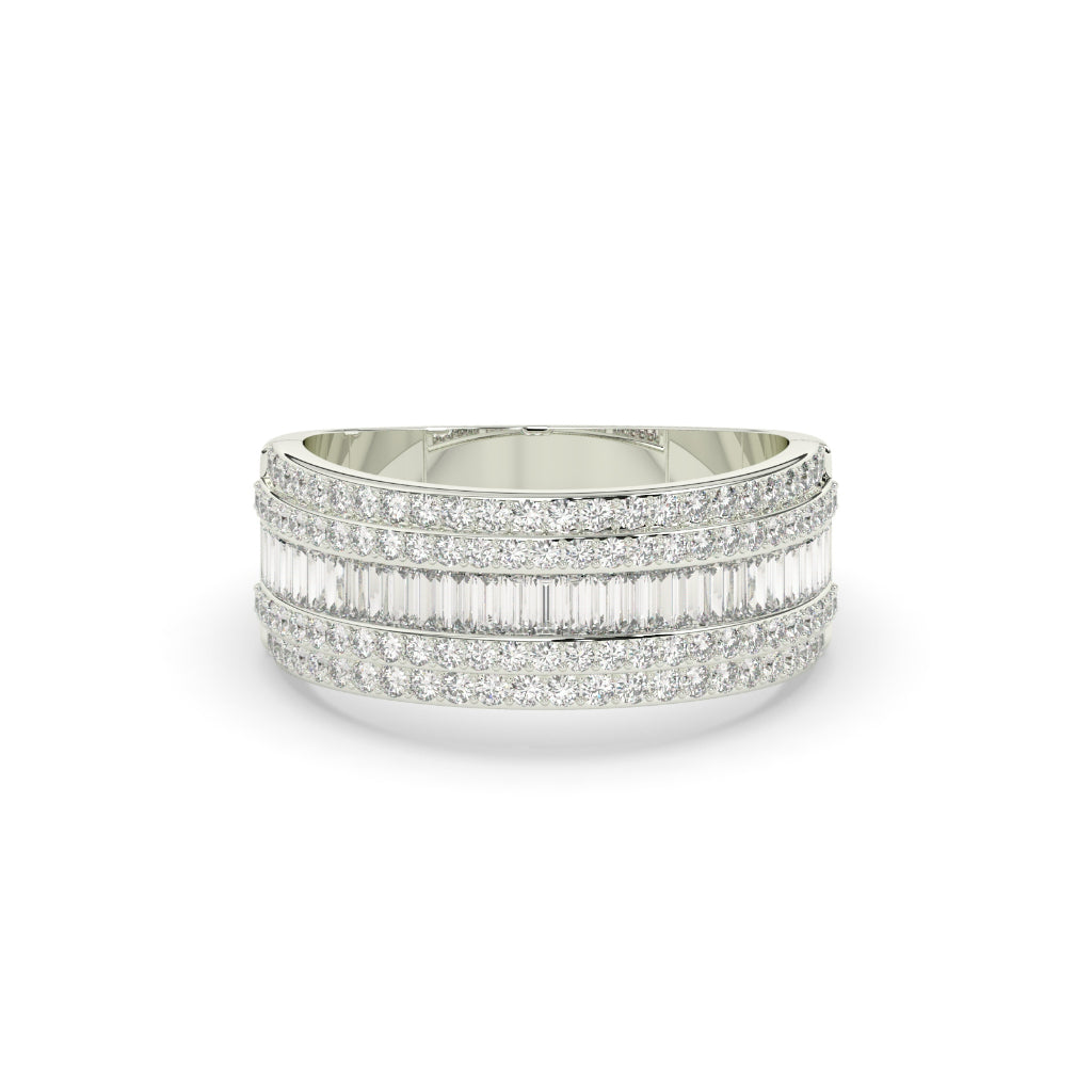 Trio Row Classic Diamond Ring