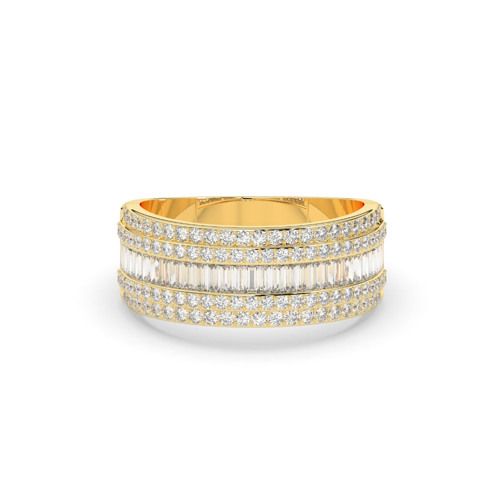 Trio Row Classic Diamond Ring