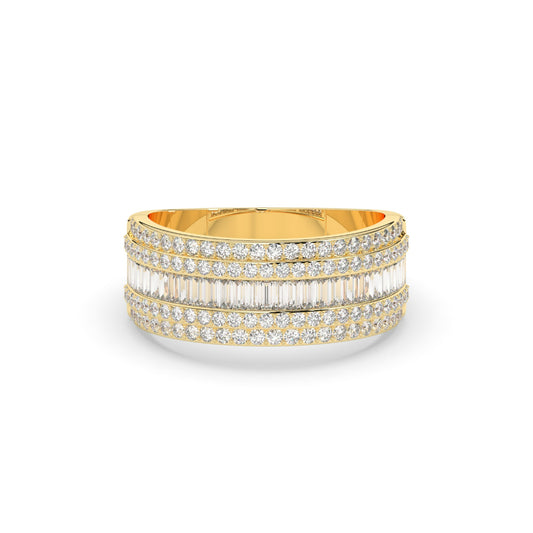Trio Row Classic Diamond Ring